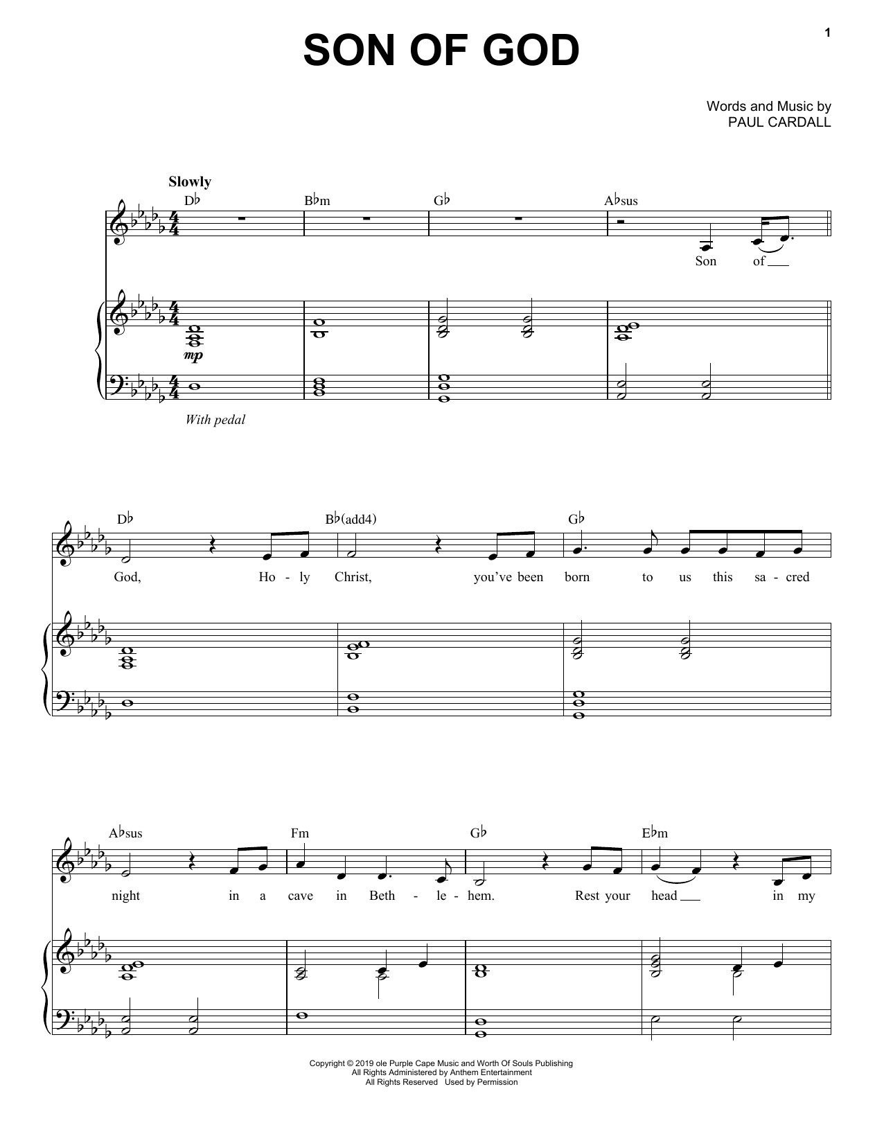 Download Paul Cardall Son Of God (feat. Patrice Tipoki) Sheet Music