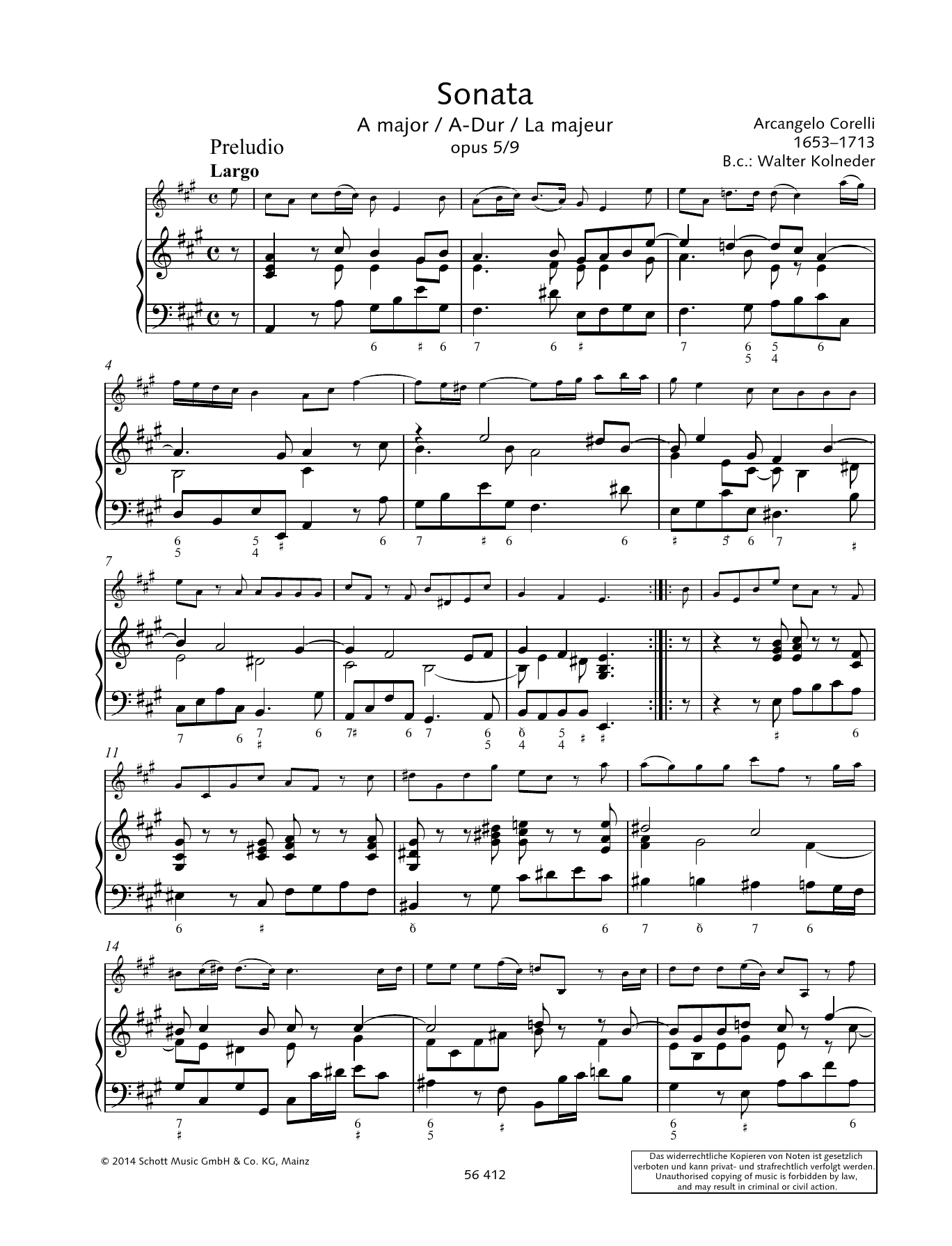Download Baldassare Galuppi Sonata A Major Sheet Music