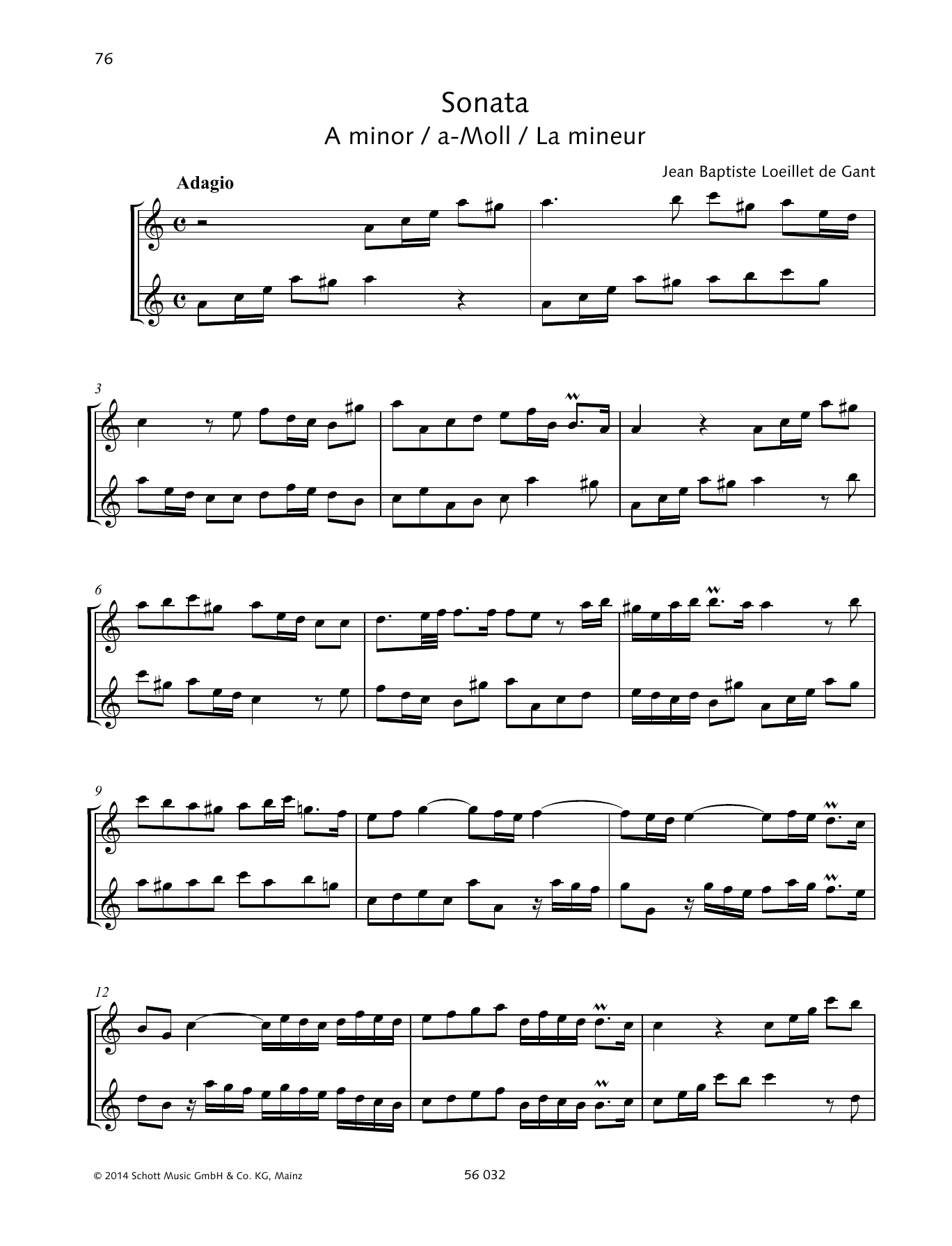 Download Baldassare Galuppi Sonata A Minor Sheet Music