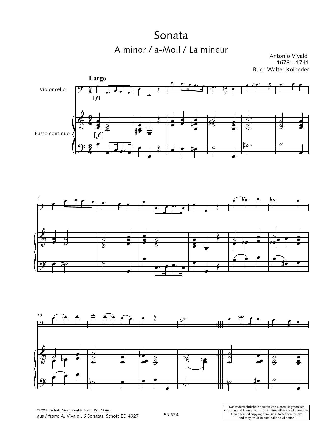 Download Baldassare Galuppi Sonata A Minor Sheet Music