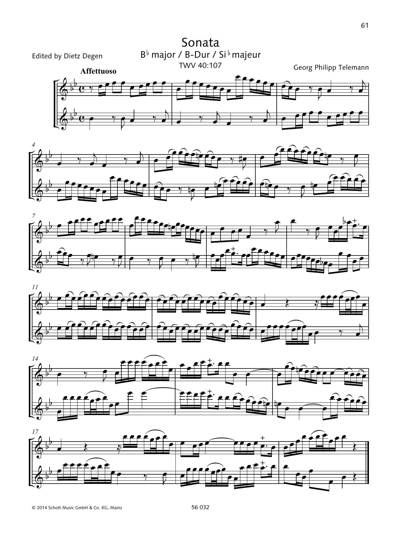 Download Baldassare Galuppi Sonata B-flat major Sheet Music