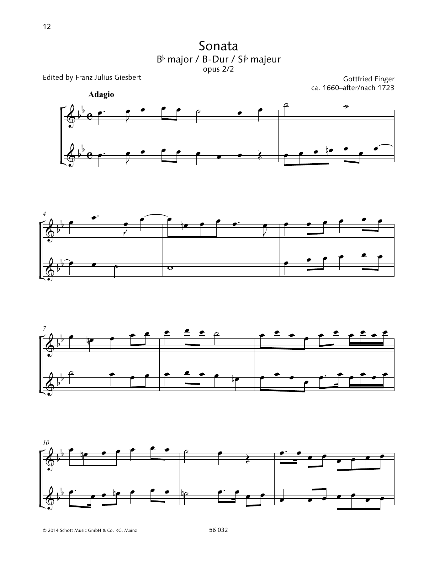 Download Baldassare Galuppi Sonata B-flat major Sheet Music