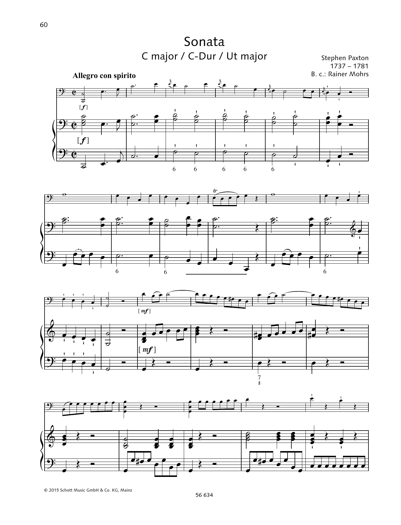 Download Baldassare Galuppi Sonata C Major Sheet Music