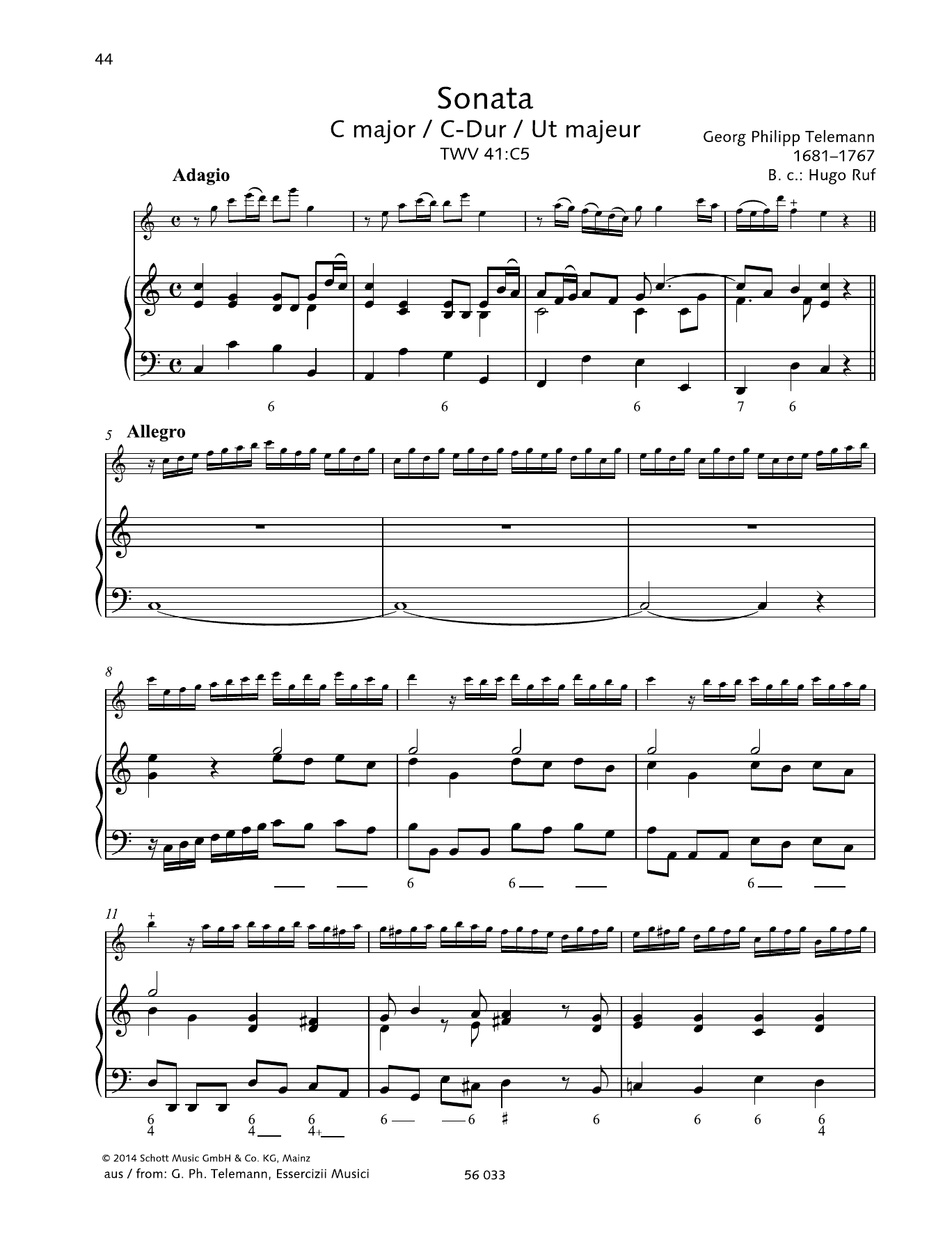 Download Baldassare Galuppi Sonata C Major Sheet Music