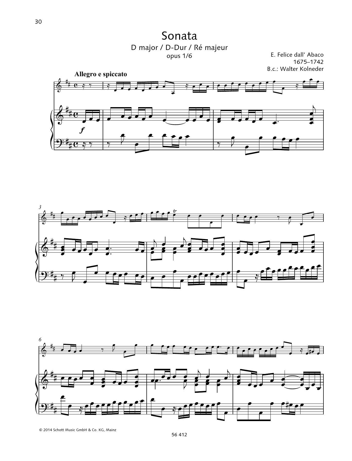 Download Baldassare Galuppi Sonata D Major Sheet Music