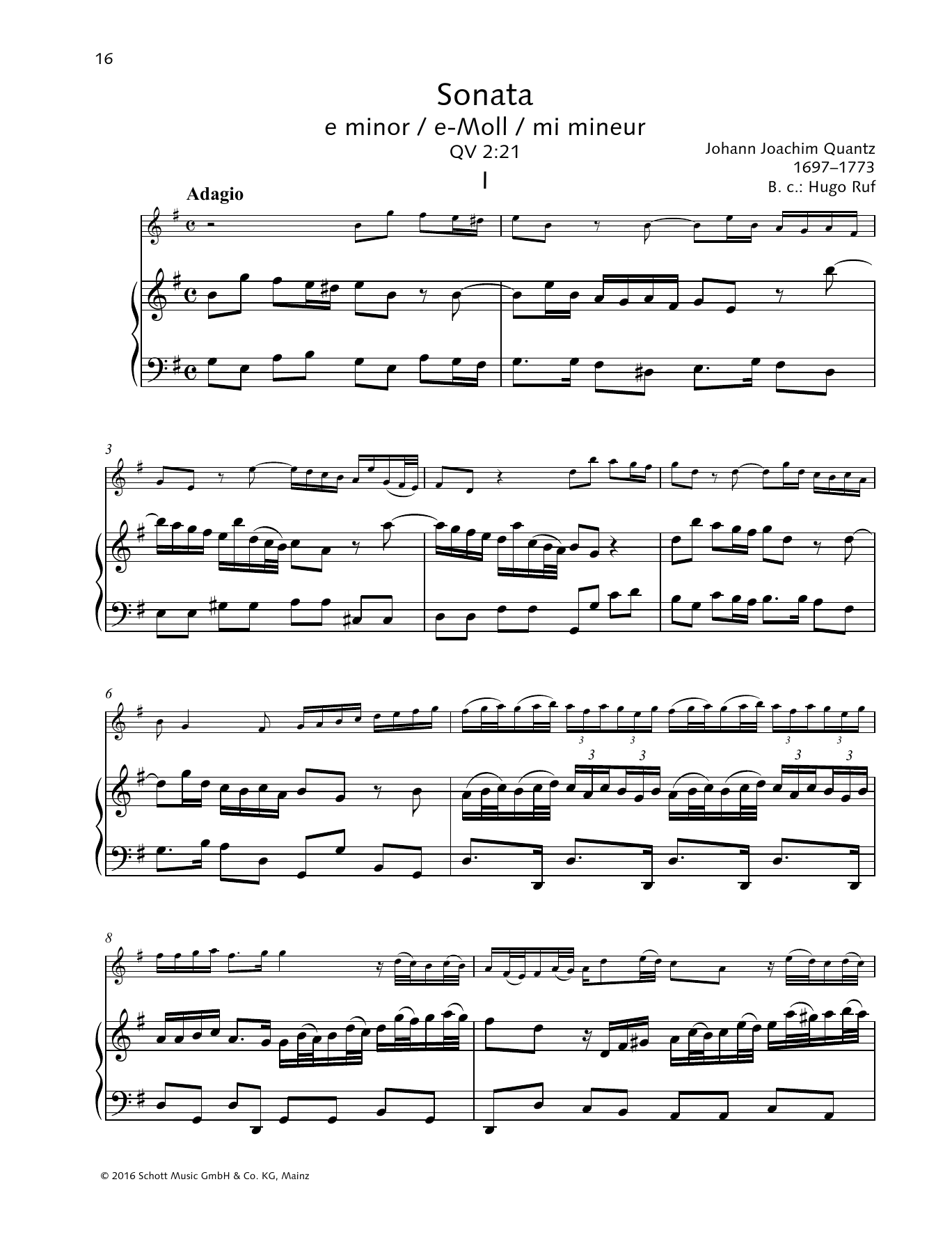 Download Baldassare Galuppi Sonata E minor Sheet Music