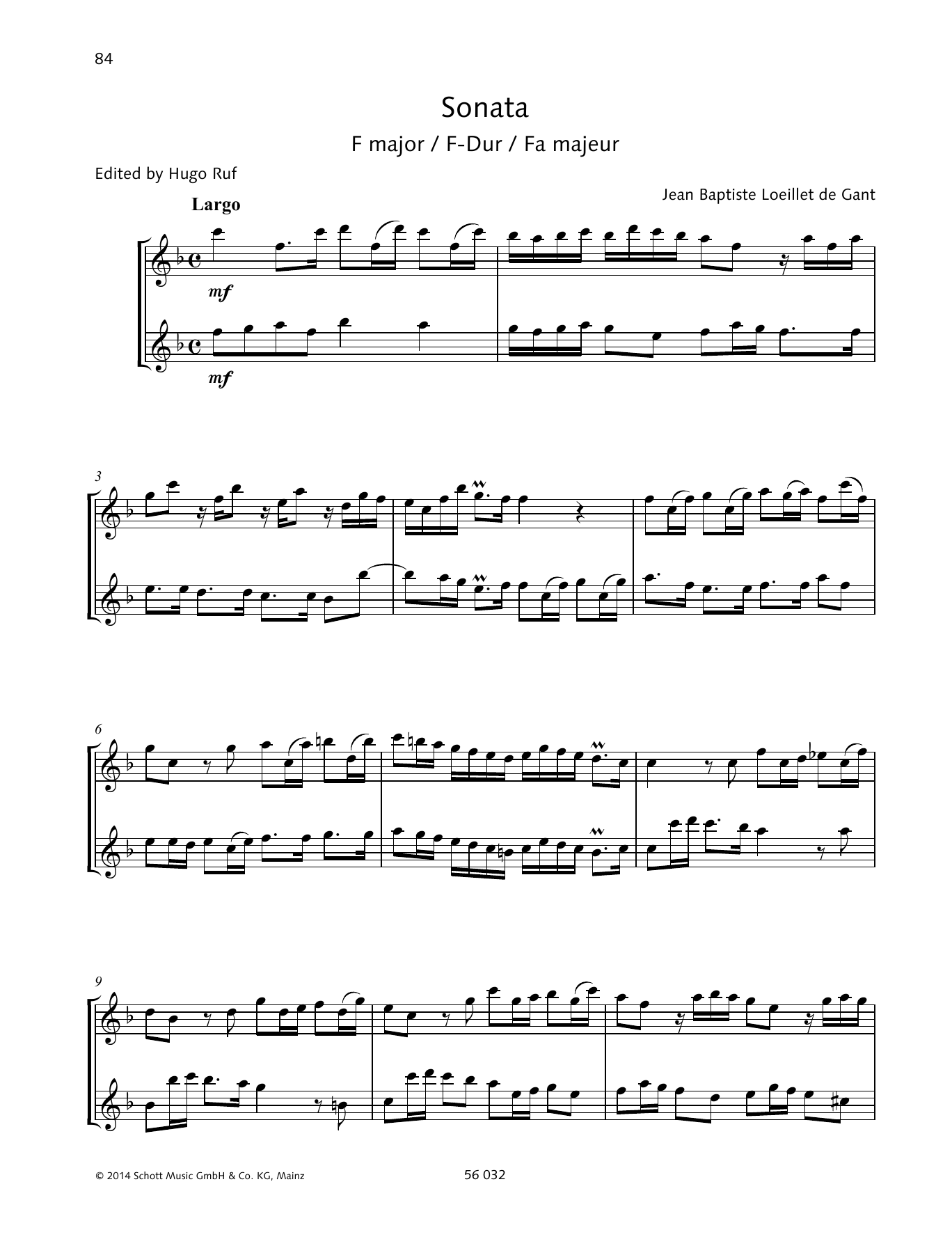Download Baldassare Galuppi Sonata F Major Sheet Music