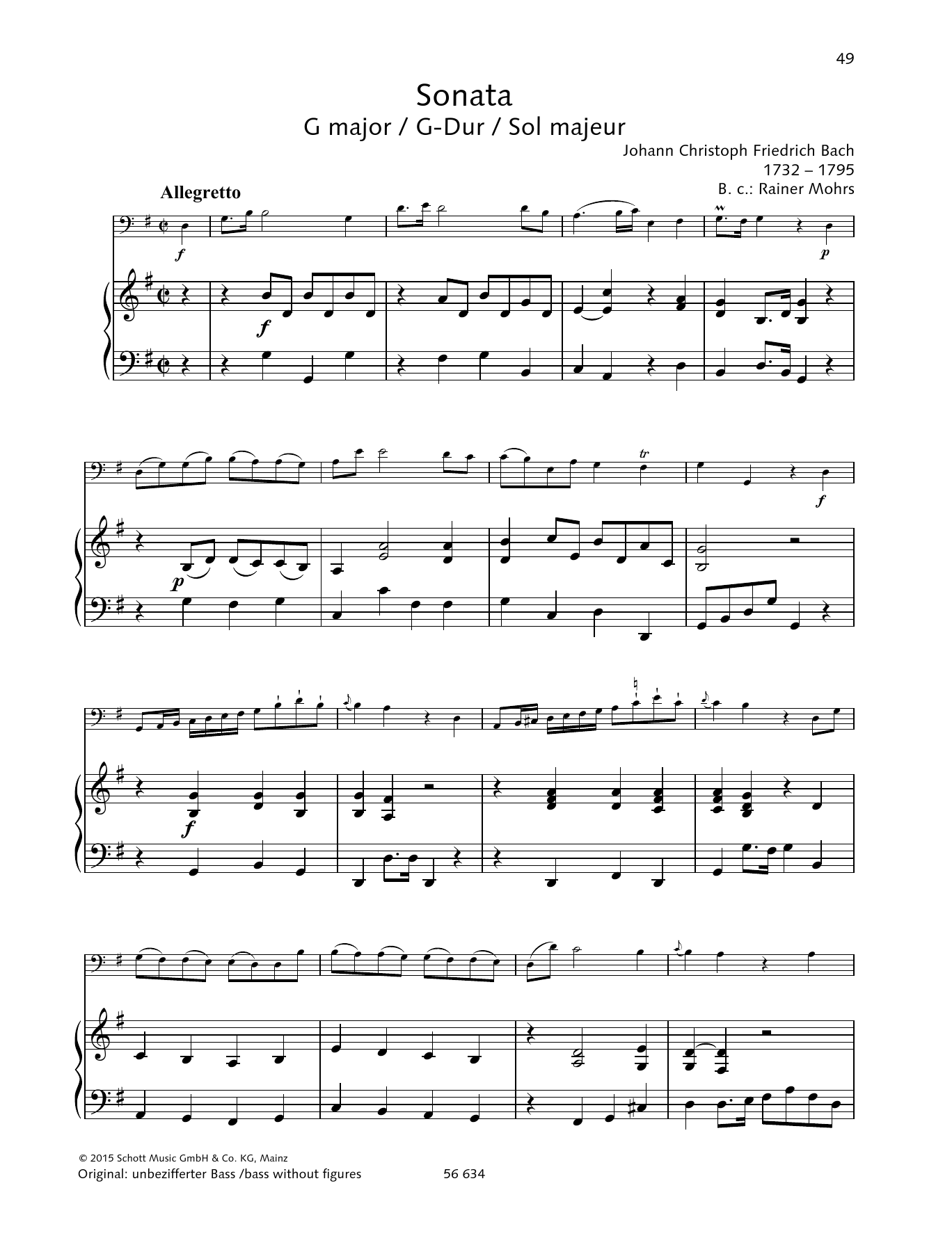 Download Baldassare Galuppi Sonata G Major Sheet Music