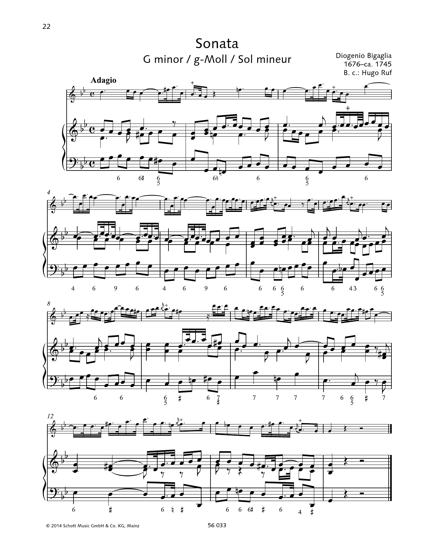 Download Baldassare Galuppi Sonata G minor Sheet Music