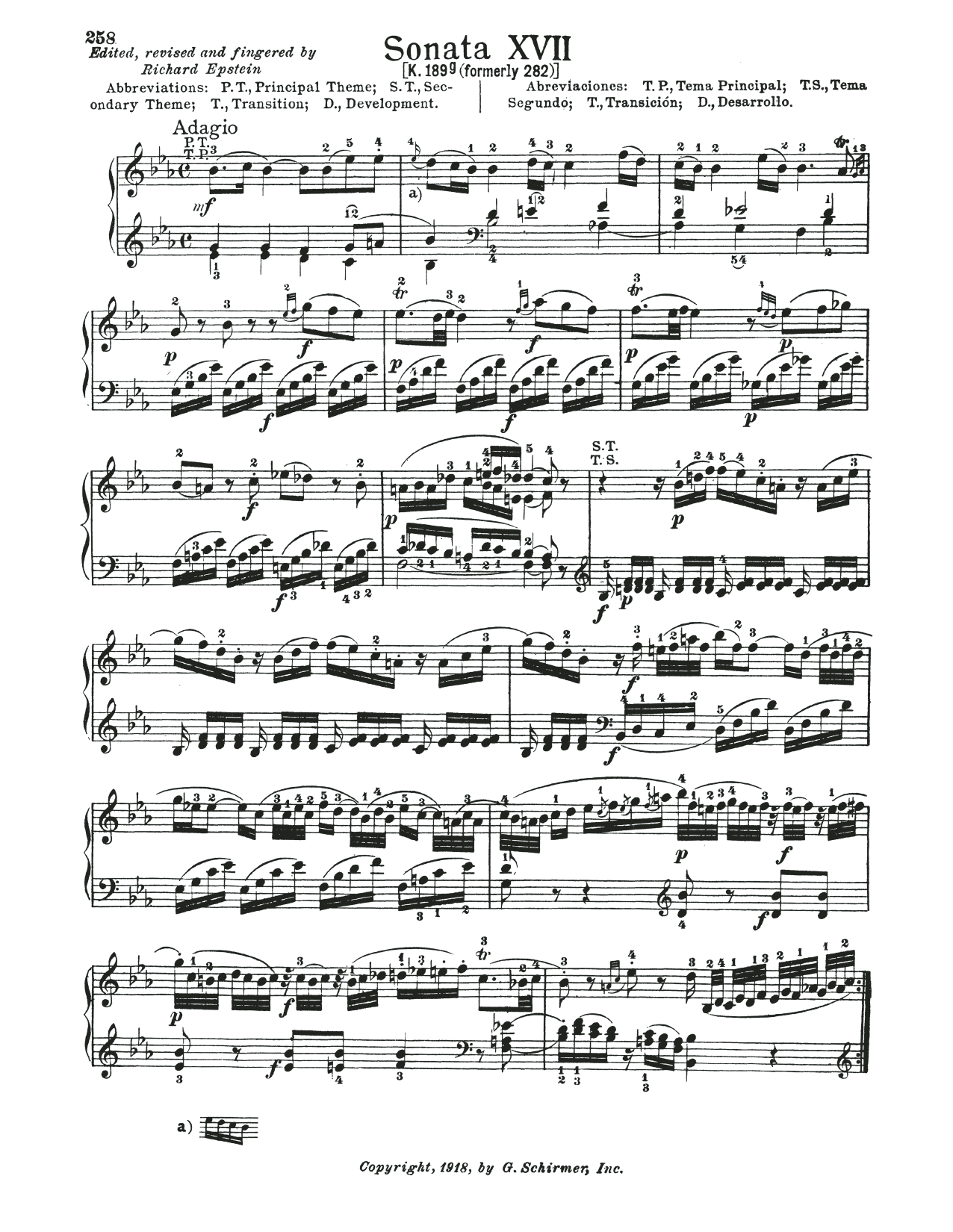 Download Wolfgang Amadeus Mozart Sonata In E-Flat Major, K. 282 Sheet Music