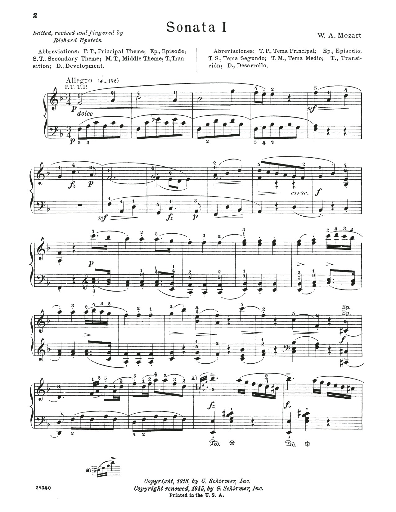 Download Wolfgang Amadeus Mozart Sonata In F Major, K. 332 Sheet Music