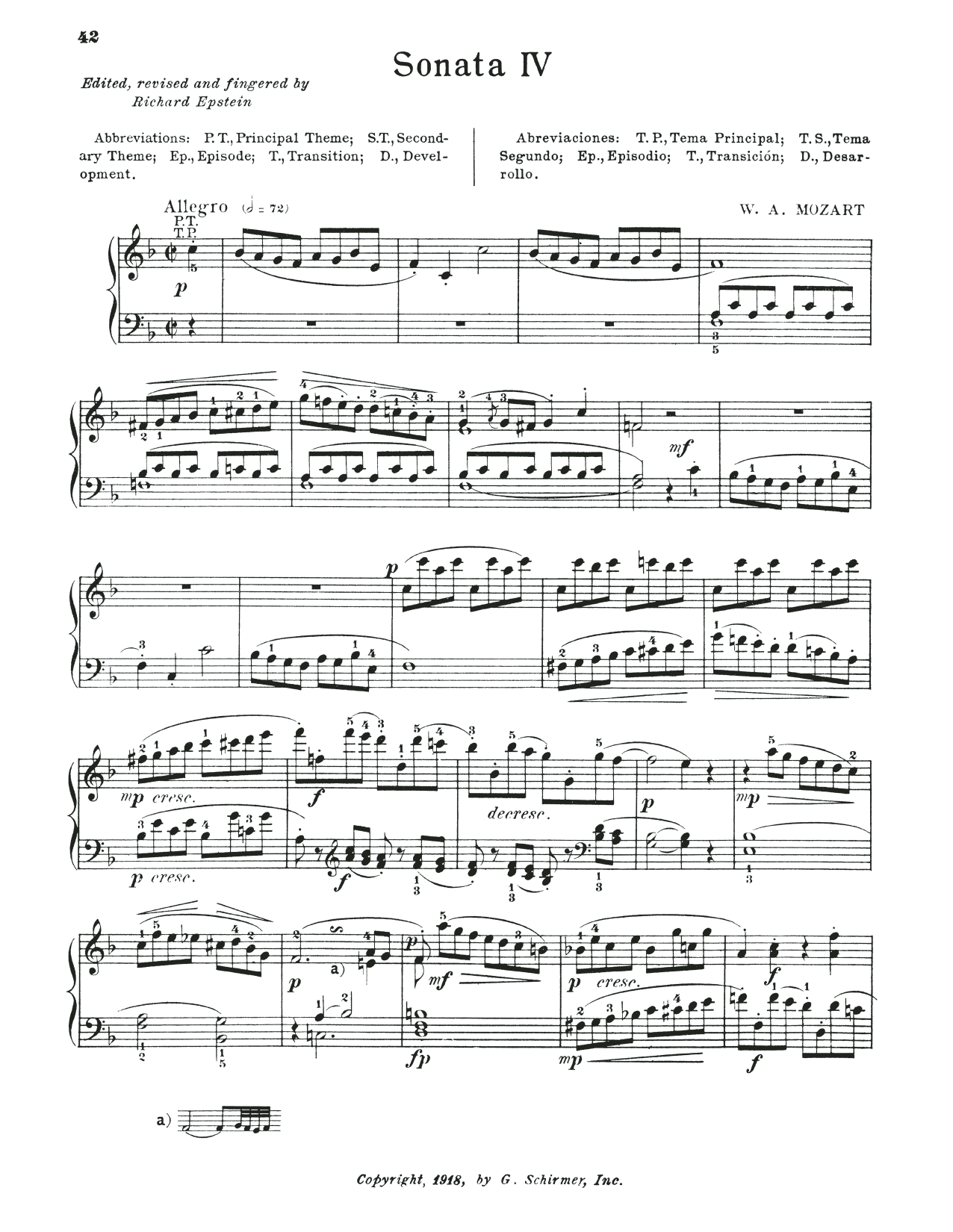 Download Wolfgang Amadeus Mozart Sonata In F Major, K. 533 Sheet Music