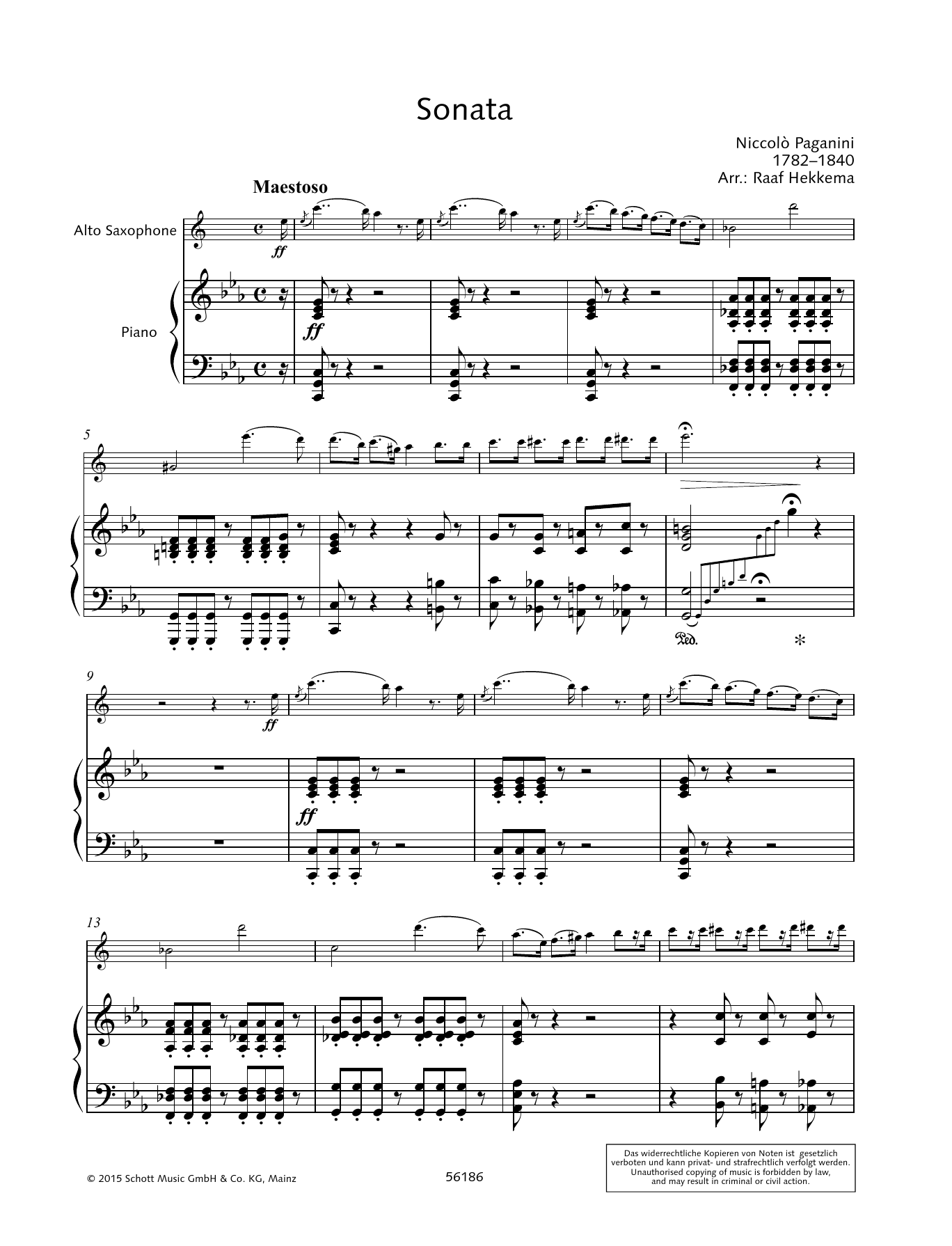 Download Niccolo Paganini Sonata Sheet Music