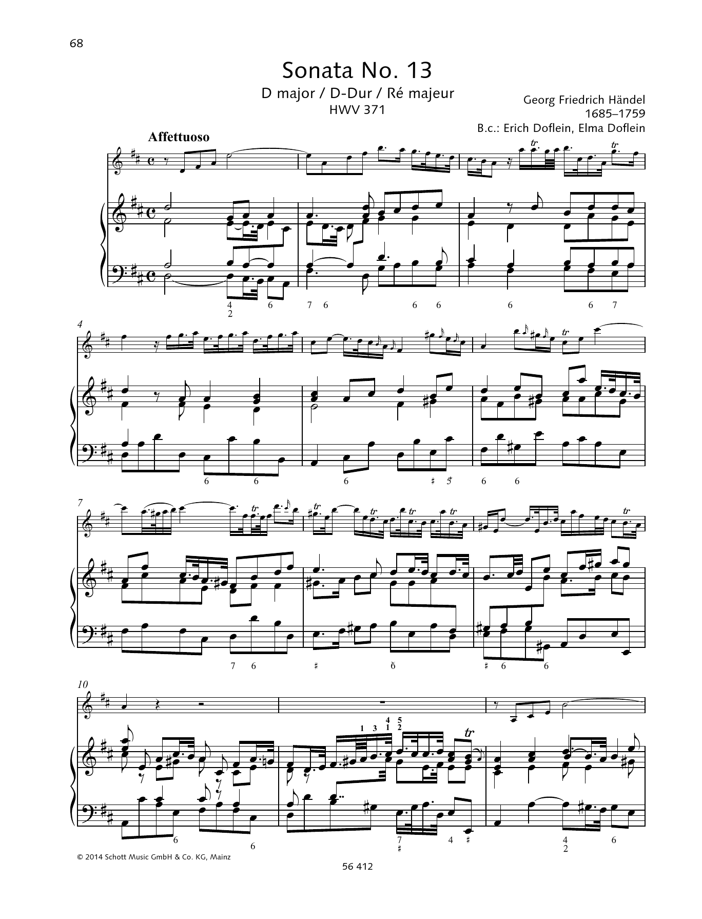 Download Baldassare Galuppi Sonata No. 13 D major Sheet Music