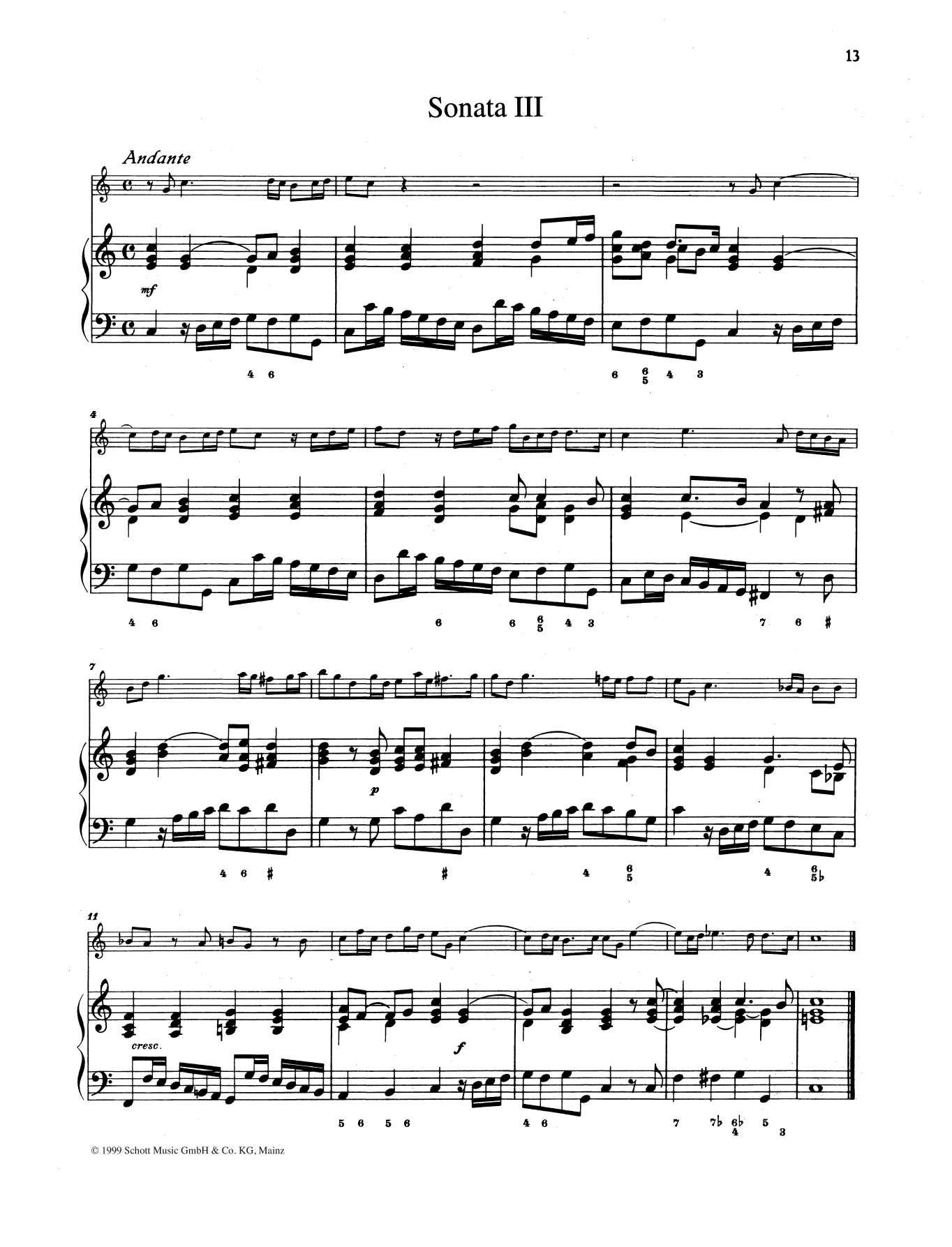 Download Baldassare Galuppi Sonata No. 3 Sheet Music