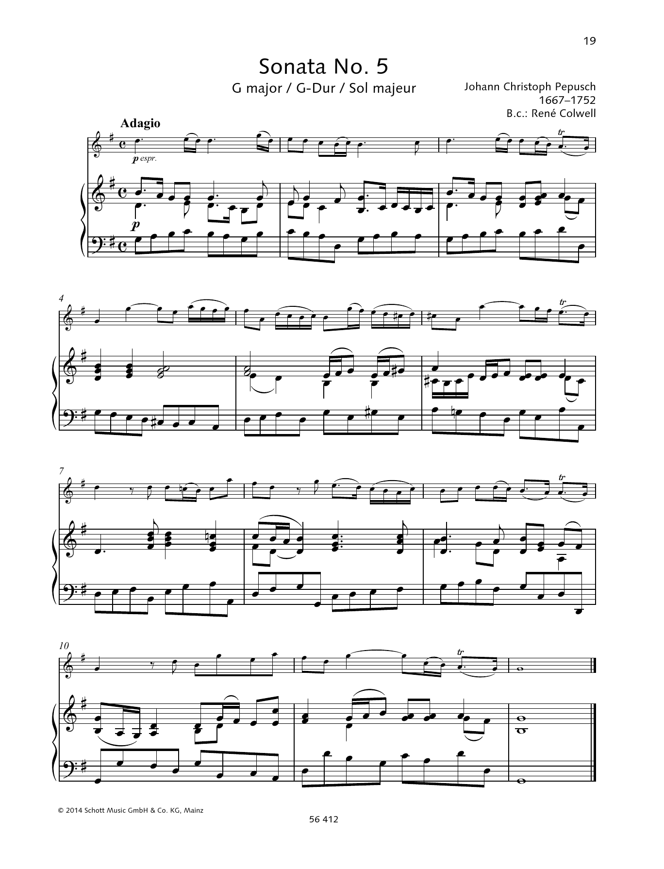 Download Baldassare Galuppi Sonata No. 5 G major Sheet Music