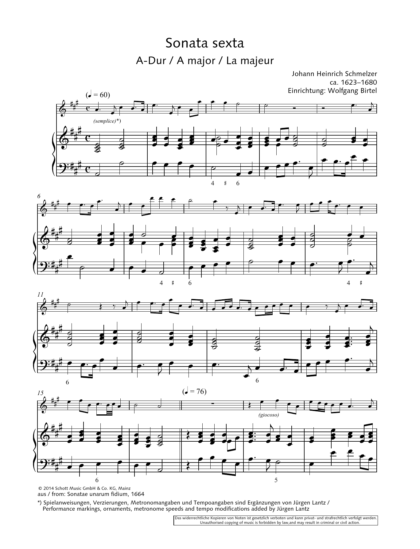Download Baldassare Galuppi Sonata sexta Sheet Music