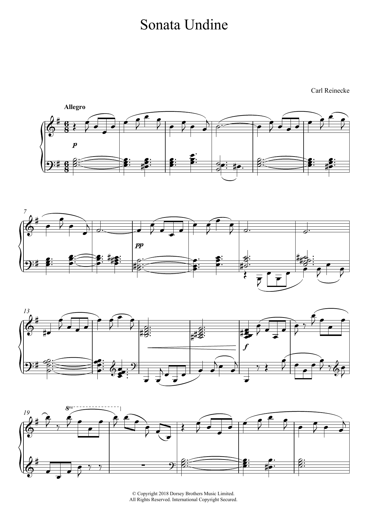 Download Carl Reinecke Sonata Undine Op. 167 Sheet Music