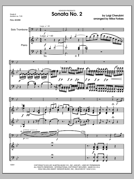 Download Cherubini/ Forbes Sonata No. 2 - Piano Sheet Music