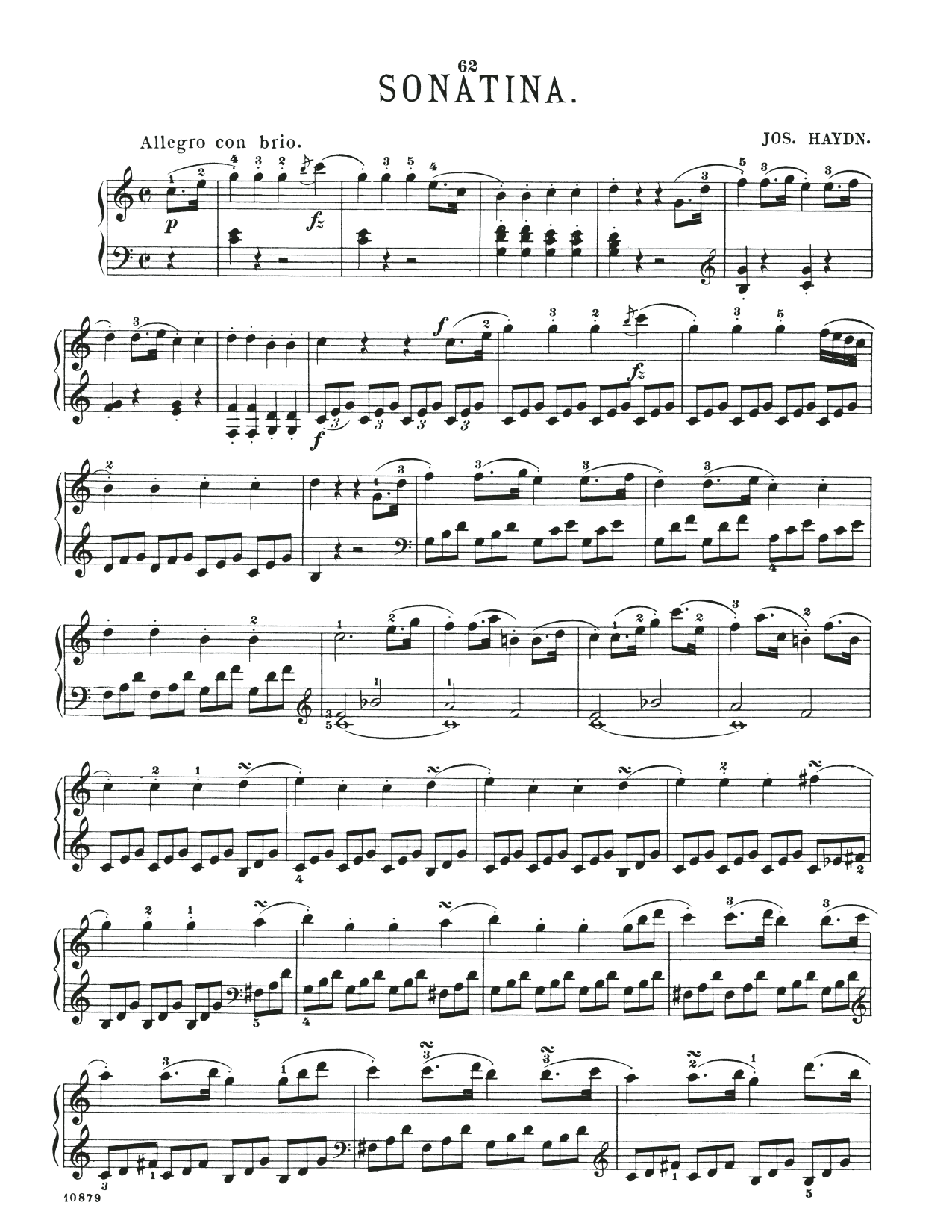 Download Wolfgang Amadeus Mozart Sonatina No. 1 In C Major Sheet Music