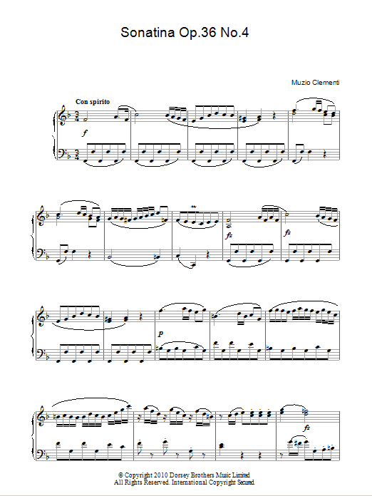 Download Muzio Clementi Sonatina Op. 36, No. 4 Sheet Music