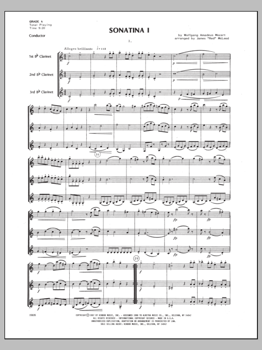 Download James Mcleod Sonatina I - Conductor Score (Full Scor Sheet Music