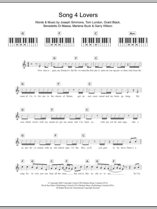 Download Liberty X Song 4 Lovers Sheet Music