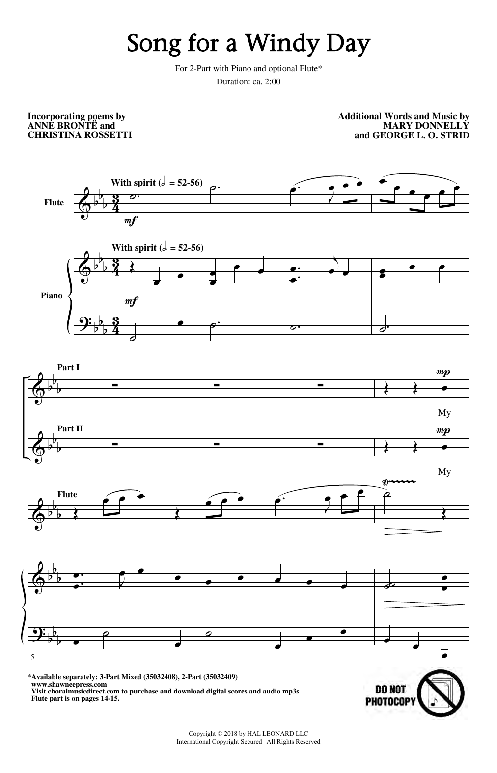 Download Mary Donnelly & George L.O. Strid Song For A Windy Day Sheet Music