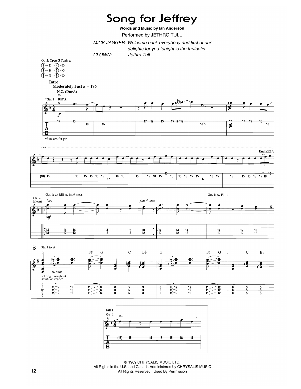 Rolling Stones Song For Jeffrey sheet music notes printable PDF score