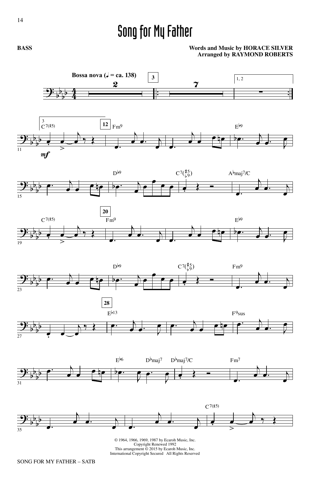 Download Horace Silver Song For My Father Sheet Music
