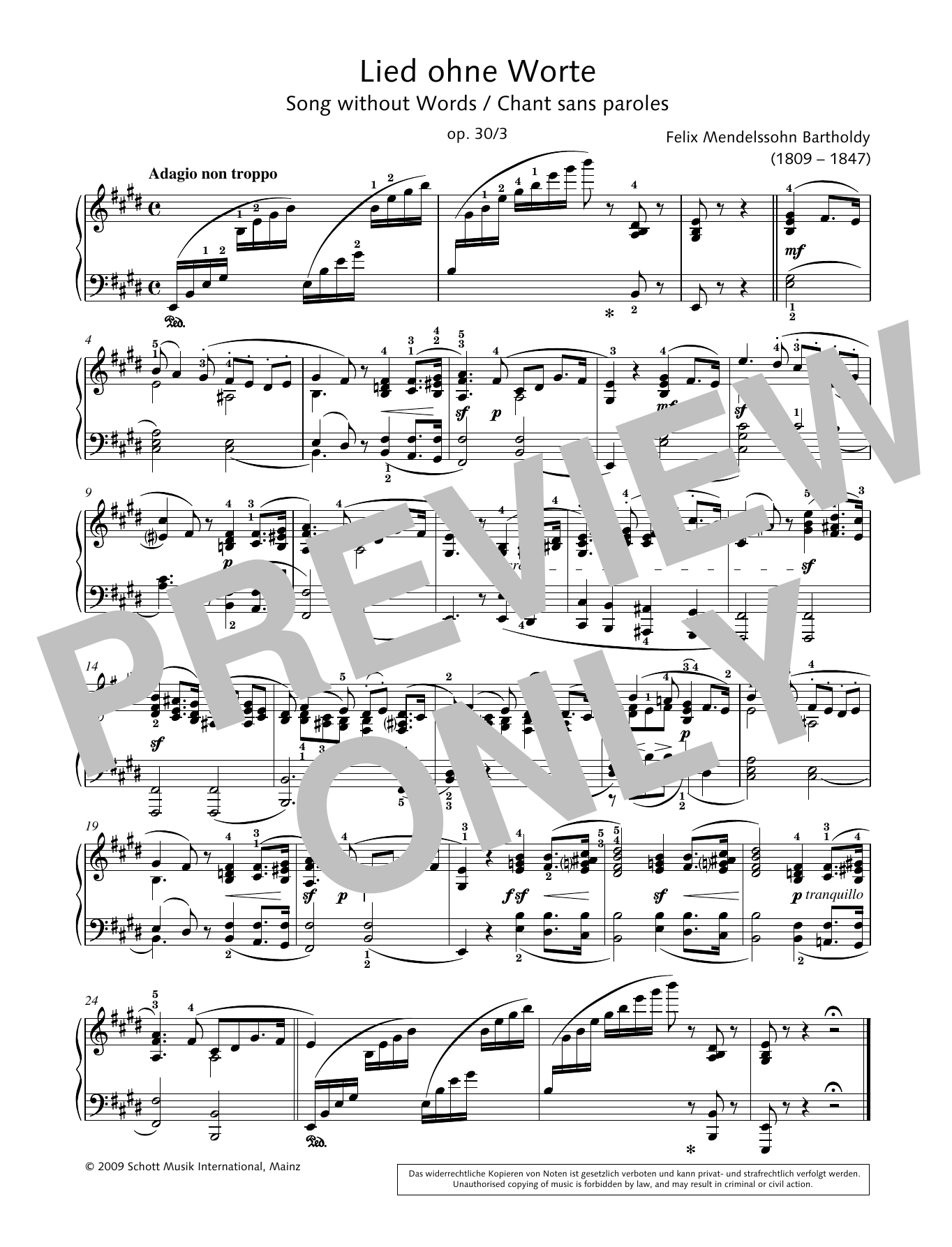 Download Hans-Gunter Heumann Song without Words in E major Sheet Music