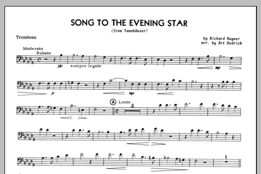 Download Art Dedrick Song To The Evening Star - Trombone Sheet Music