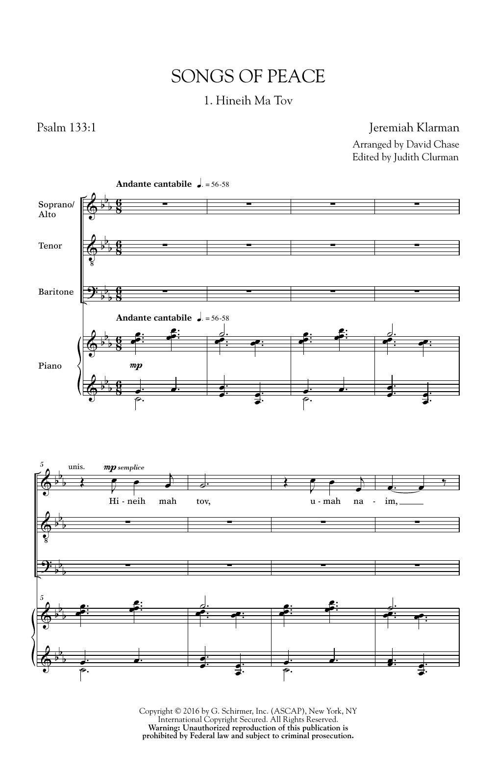 Download David Chase Songs Of Peace Sheet Music