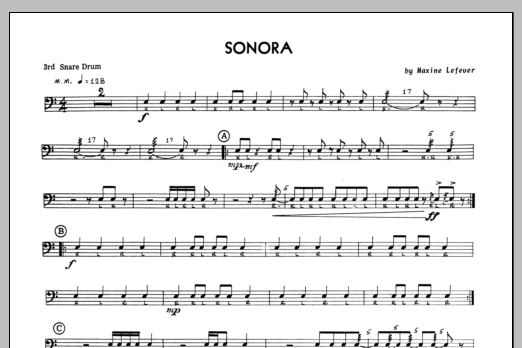 Download Lefever Sonora - 3rd snare drum Sheet Music