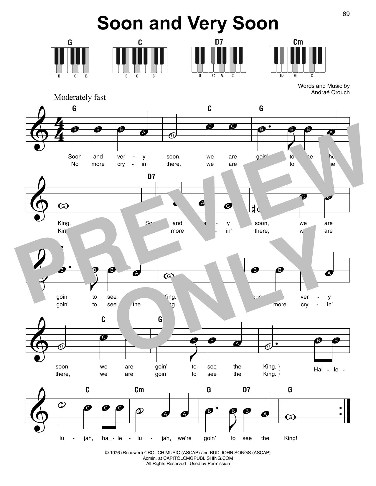 Download Andrae Crouch Soon And Very Soon Sheet Music