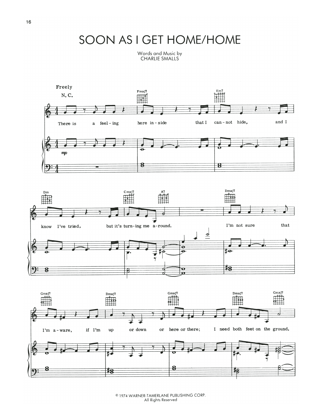 Download Charlie Smalls Soon As I Get Home/Home (from The Wiz) Sheet Music