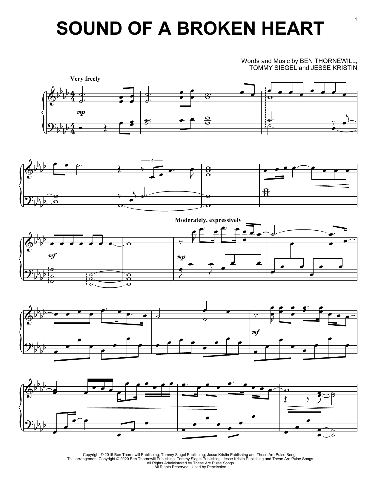 Download Jukebox The Ghost Sound Of A Broken Heart (Solo Piano Ver Sheet Music