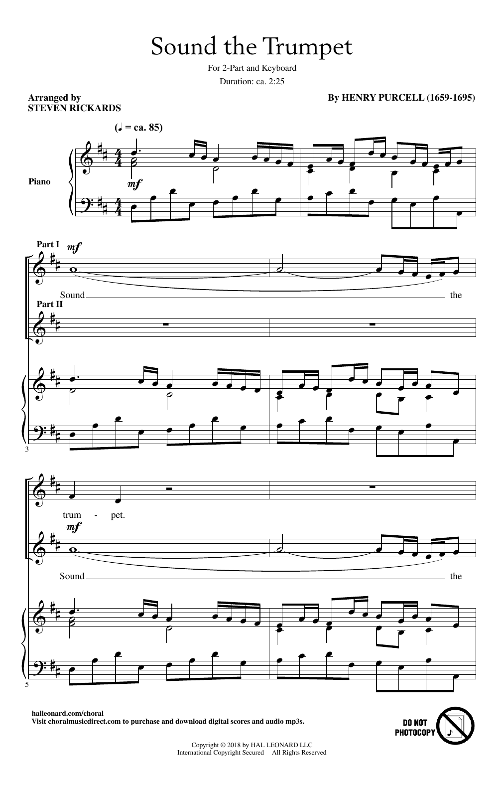 Download Steven Rickards Sound The Trumpet Sheet Music
