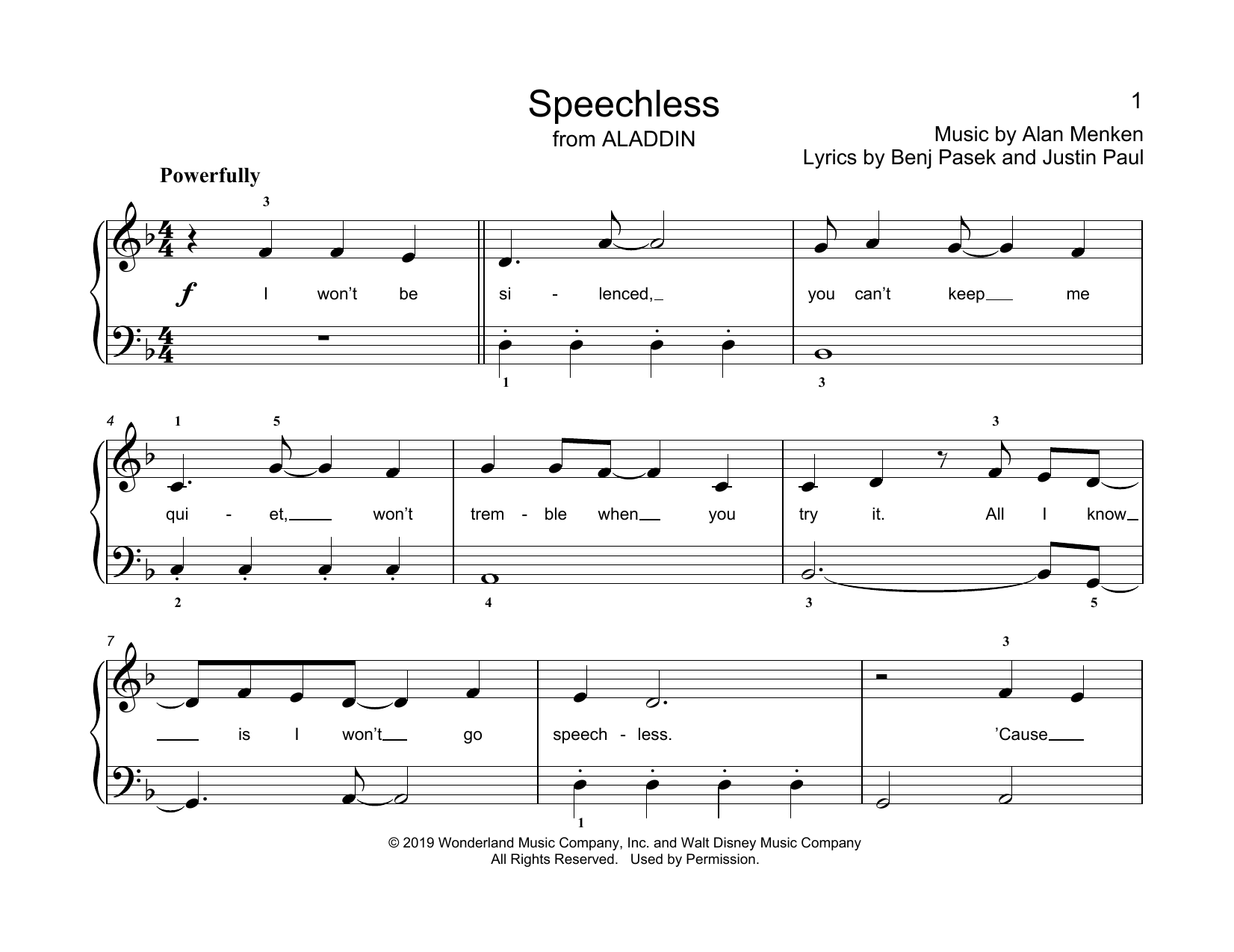 Download Alan Menken Speechless (from Aladdin) (arr. Christo Sheet Music