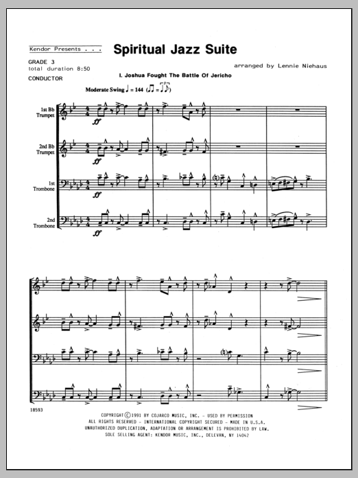 Download Niehaus Spiritual Jazz Suite - Full Score Sheet Music