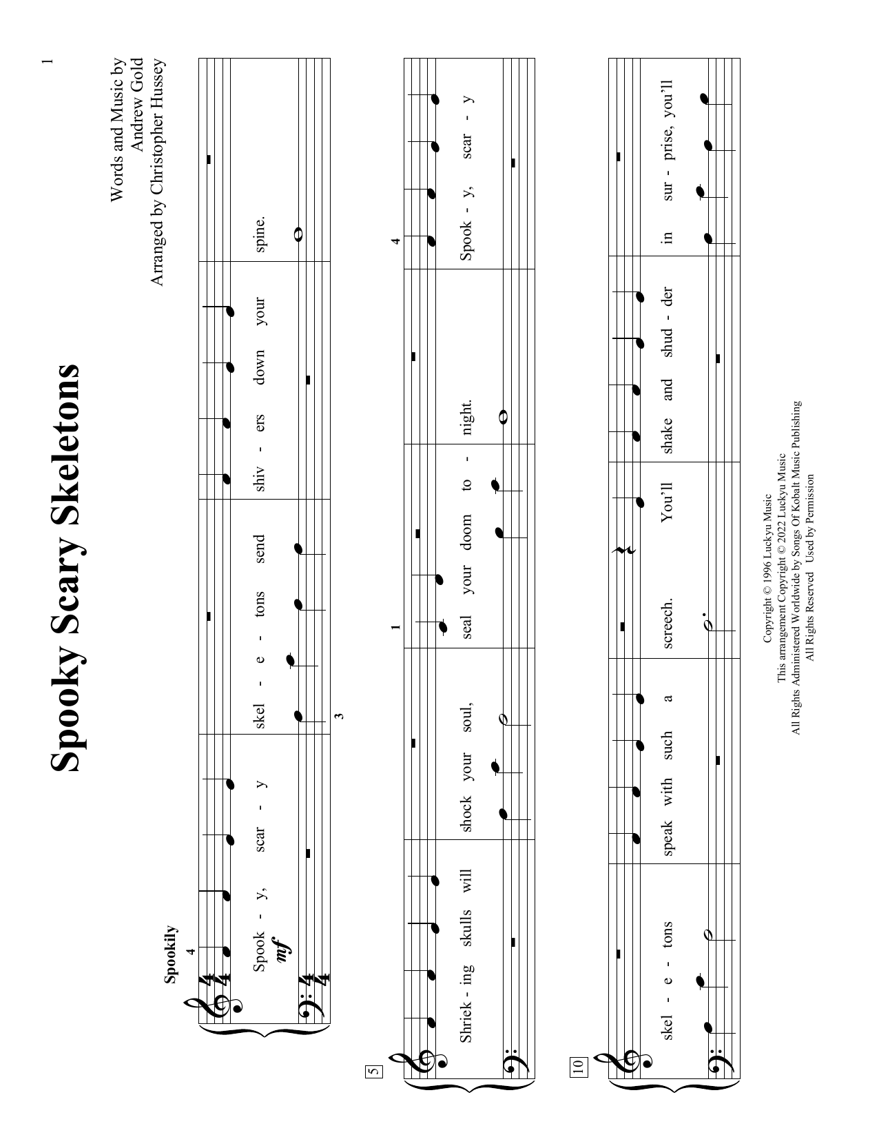 Download Andrew Gold Spooky Scary Skeletons (arr. Christophe Sheet Music