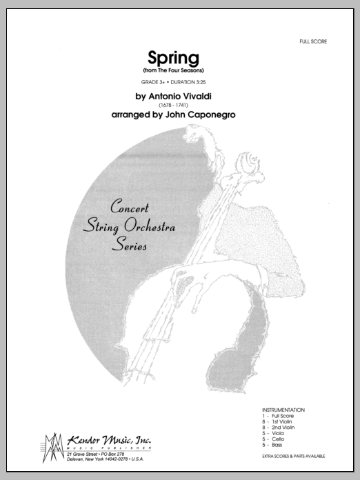Download Caponegro Spring (from The Four Seasons) - Full S Sheet Music