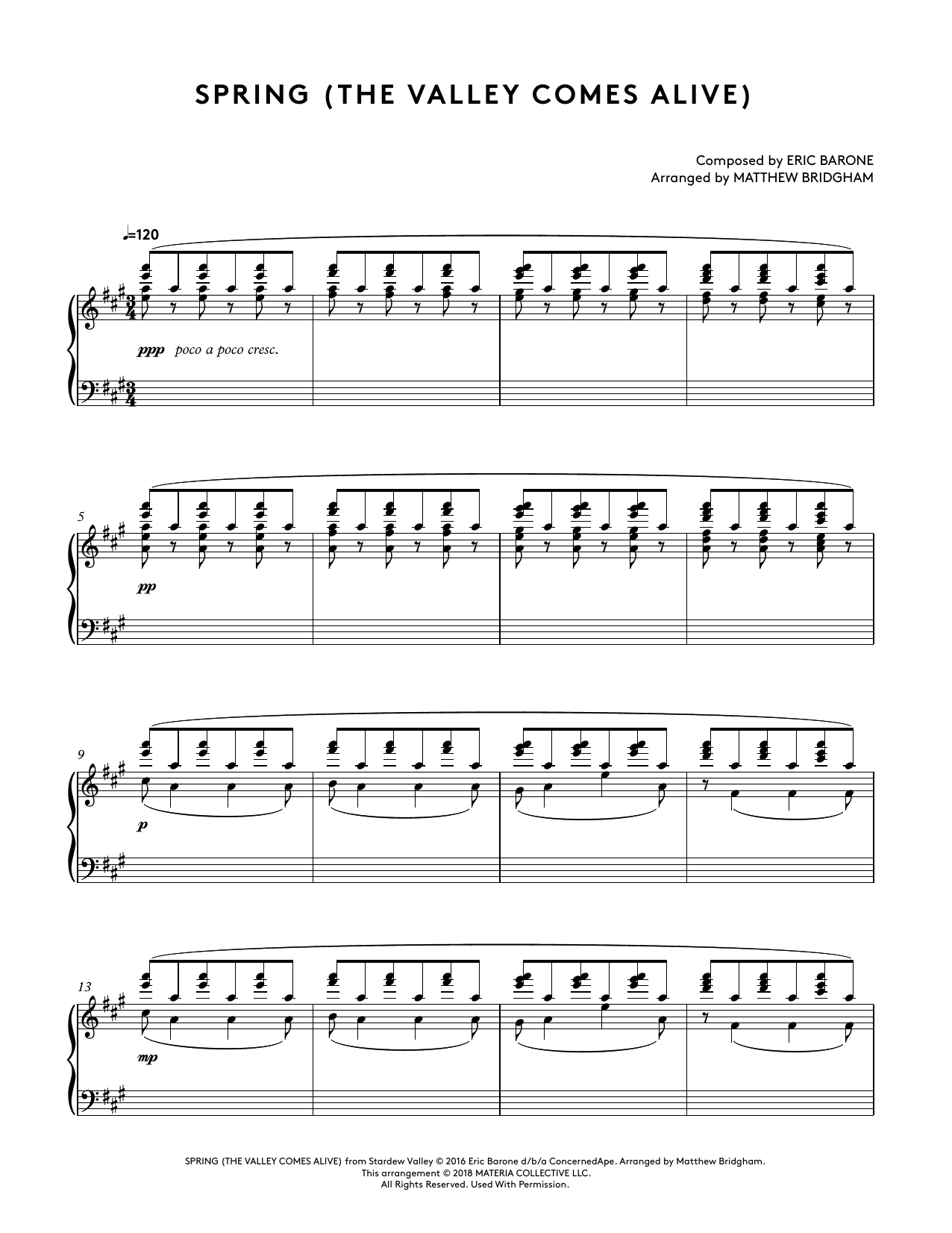 Download Eric Barone Spring (The Valley Comes Alive) (from S Sheet Music