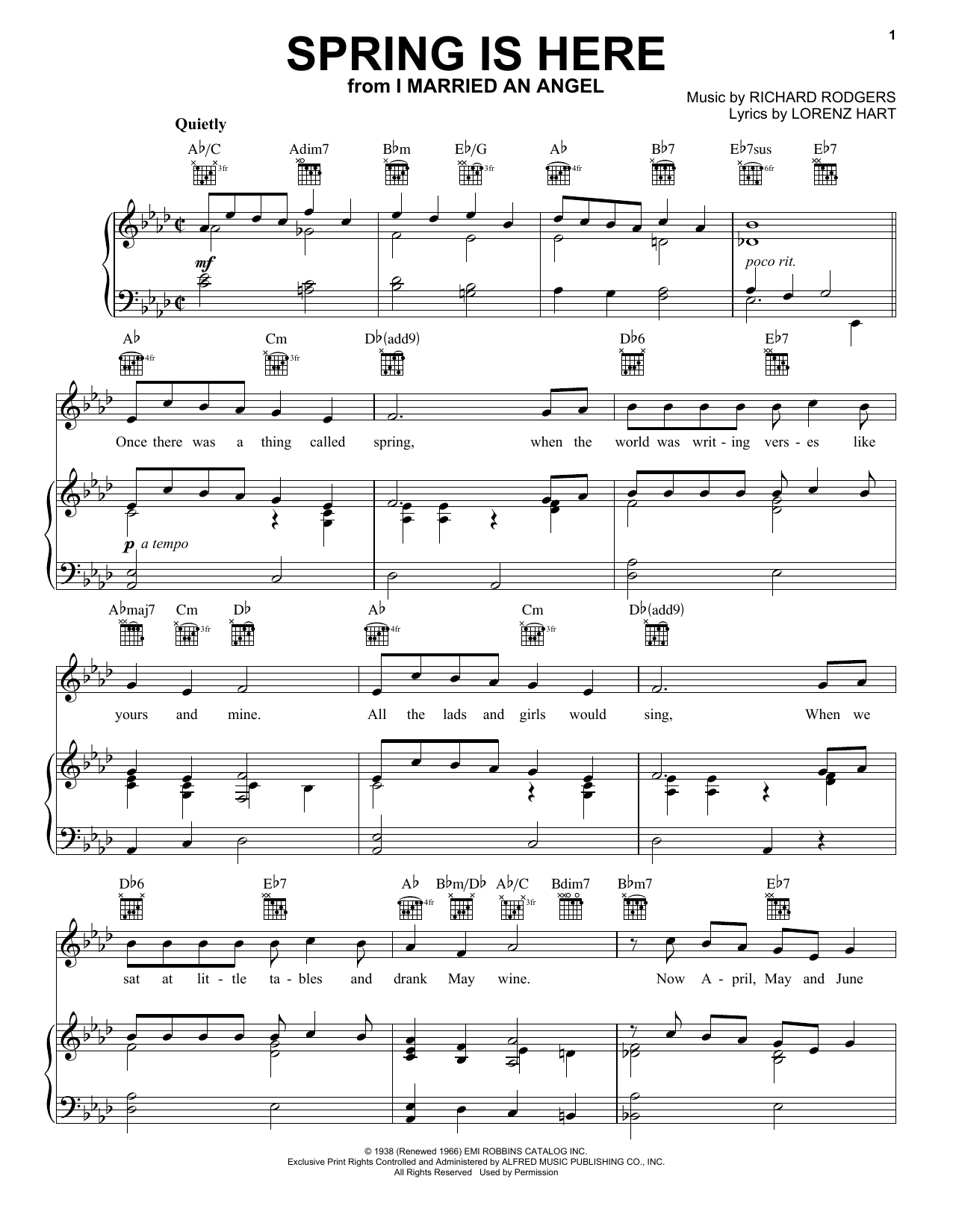 Download Rodgers & Hart Spring Is Here Sheet Music