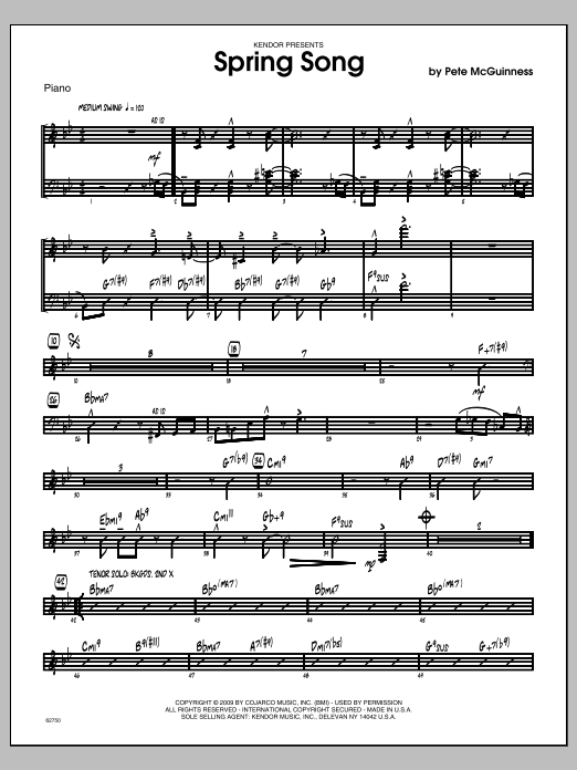 Download McGuinness Spring Song - Piano Sheet Music