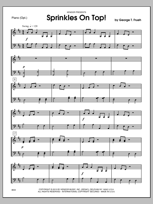 Download George T. Frueh Sprinkles On Top! - Piano Sheet Music