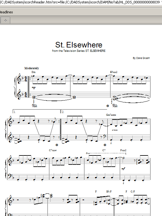 Download Dave Grusin St. Elsewhere Sheet Music