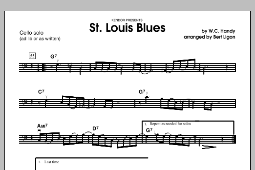Download Ligon St. Louis Blues - Cello Solo Sheet Music