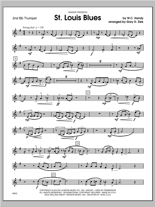 Download Ziek St. Louis Blues - Trumpet 2 Sheet Music