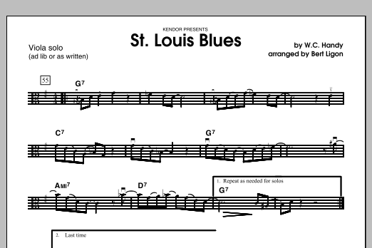 Download Ligon St. Louis Blues - Viola Solo Sheet Music